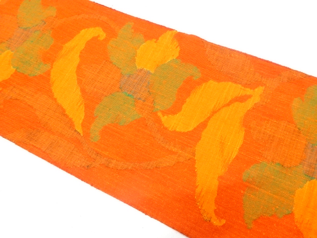 JAPANESE KIMONO / HAND WOVEN MAWATA TSUMUGI KARAFANA PATTERN WEAVING N